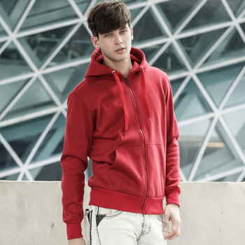 EY 秋冬<em>纯色</em>男士<em>连帽开衫卫衣</em>男棒球服男韩版