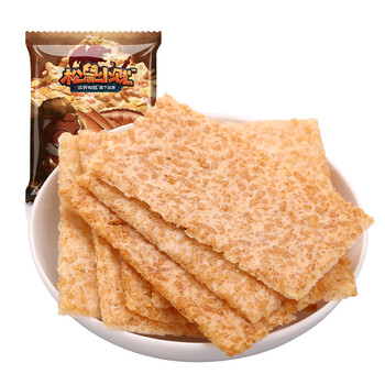 三只松鼠休闲零食非油炸原味小贱烤锅巴220g袋