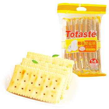 中国香港 土斯（Totaste） 奶盐味苏打饼干 休闲零食蛋糕甜点心小吃 酥脆可口 独立小包装 350g