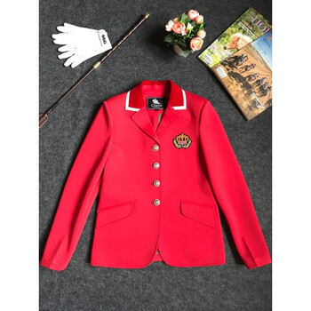 高定比赛儿童骑士服马具马术用品儿童骑马装备马术比赛服 红色150