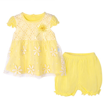 0-2岁婴儿裙子短 裤宝宝公主裙套装 竹纤维 儿