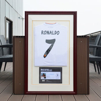 C罗签名皇马2013\/14赛季主场球衣,背签