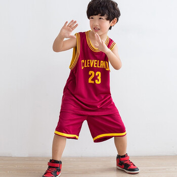新款小童装夏装新款骑士队队服23号詹姆斯球