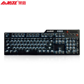 黑爵（AJAZZ）AK35I合金机械键盘 有线键盘 游戏键盘 110键白光 多媒体吃鸡键盘 电脑键盘 黑色红轴