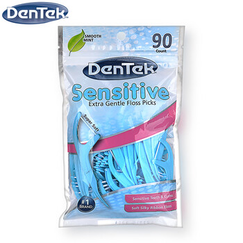 美国进口德泰克舒适深层清洁牙线棒扁线90支