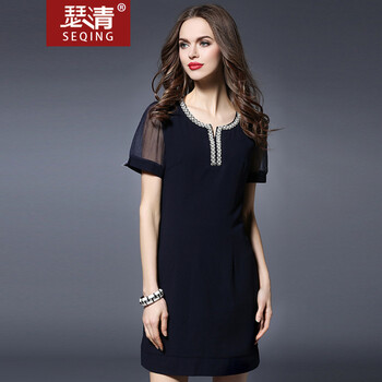 瑟清-2016夏新款加肥加大码女装200斤胖mm胖