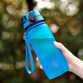 UZSPACE塑料杯儿童男女士学生夏天运动随手杯户外便携大容量饮水壶喝水杯