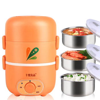 十度良品电热饭盒 SD-967三层负压密封保鲜电饭盒 定时加热饭盒