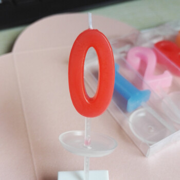
                                        孩派 生日蜡烛 生日派对用品 周岁 数字蜡烛 数字0-9蜡烛1个 小号数字0                