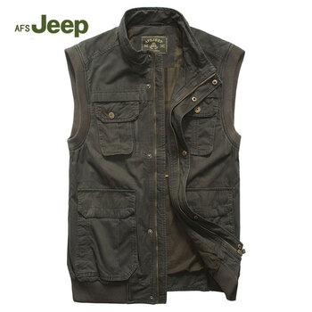 <em>战地吉普</em>(Afs Jeep)14<em>秋装</em>新款休闲<em>马甲</em> 男装正