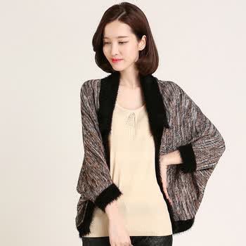 【草原<em>骄子</em>】2014<em>女士</em>新款蝙蝠开衫 优质羊毛