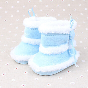 萌邦佰韵 0-1岁宝宝棉鞋婴儿棉靴 甜美糖果色冬