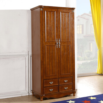 奥蓝格薇 美式衣柜 两门衣柜木衣橱双门整体衣