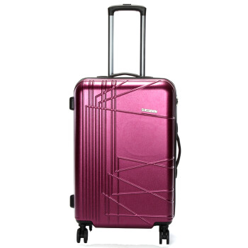 瑞世（SUISSEWIN）拉杆箱 20英寸PC几何线条磨砂面旅行箱 休闲时尚登机箱 SN6617 紫色