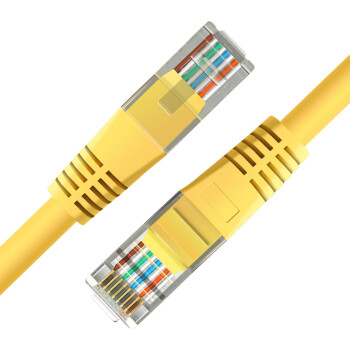 和宏（D&S）DNS4104 超五类网线 超高速网络跳线 带水晶头连接线5米 黄色