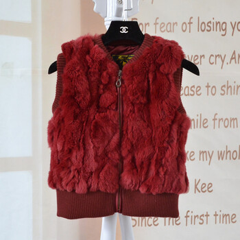 碧叶云台2014最新款<em>儿童</em>加厚<em>獭兔毛</em>马甲<em>皮草</em>