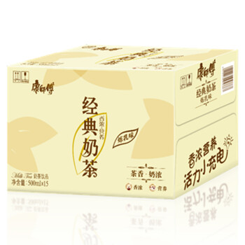 康师傅 经典奶茶 炼乳味500ml*15瓶 整箱