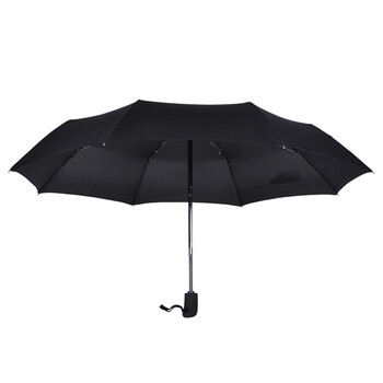
                                                            PEJAFAN 全自动雨伞男士商务伞 创意雨伞女士三折折叠伞 超大抗风雨伞 纯色 小三折单人-黑色                