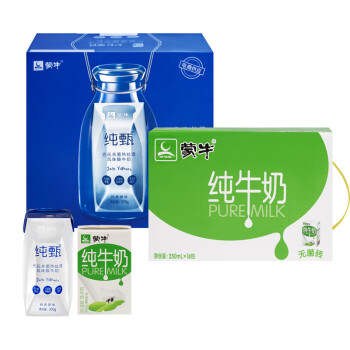 蒙牛 纯甄 常温酸牛奶 200g*24 家庭装 蒙牛 纯牛奶 pure milk 250ml*