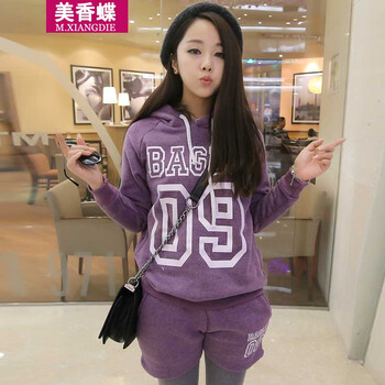 美香蝶 韩版2014秋<em>冬装</em>新款女装休闲<em>卫衣套装</em>