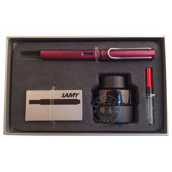 凌美(Lamy) 墨水礼盒套装 恒星酒红色墨水笔钢笔 EF尖
