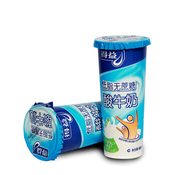得益 低脂无蔗糖酸牛奶 杯装