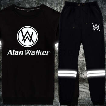 alan walker艾兰沃克艾伦沃克faded电音卫衣套装男春秋季衣服 黑色10