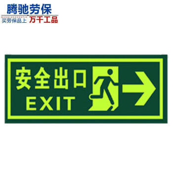 腾驰(ct) 腾驰 消防安全出口指示牌安全通道疏散应急逃生指示牌荧光