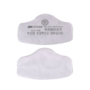 3M 3744K有机气体异味及颗粒物滤棉（必须配合3700滤棉承接座3200） 3744K滤棉整箱200片