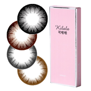 2片装可啦啦美瞳年抛近视隐形眼镜大小直径薄