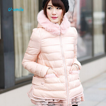 秋冬装<em>新款女装韩版</em>棉服<em>外套</em> <em>粉色</em> XL【图片 价