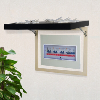 福雕家饰 电表箱配电箱装饰画墙挂画现代液压欧式客厅立体画 彩蝶翩翩电表箱白底黑心