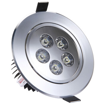 V-POWER LED射灯全套天花灯筒灯一体化 大功率5W背景墙灯高亮款A02-5 暖白光