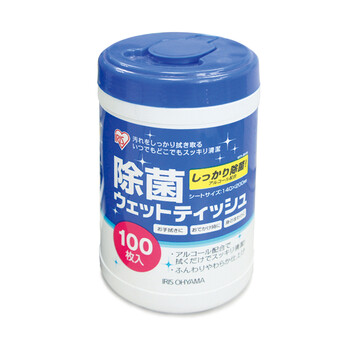 
                                                            爱丽思（IRIS） 爱丽思清洁湿巾含15%医用酒精消毒湿纸巾户外家庭多用除菌湿巾纸家用 12桶                