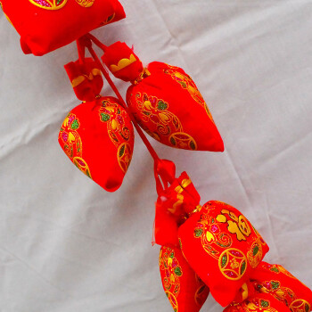 俊艺喜庆挂件传统绒布乔迁挂件红色节庆喜庆过新年品挂饰装饰福袋喜庆挂件
