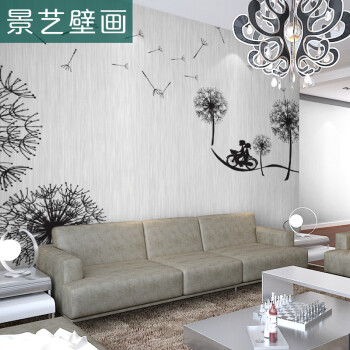 壁画墙布 电视背景墙客厅墙纸壁纸 蒲公英壁布 抗污耐久墙画 a款图案
