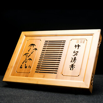 雅集陶瓷茶具套装功夫茶 景德镇白瓷茶道套装 带竹茶盘茶海