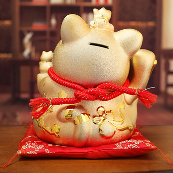 
                                        
                                        星扉超大号金色招财猫开业礼品摆件 陶瓷存钱罐储蓄罐 创意办公室摆件工艺品家居装饰品 金彩金运招财                