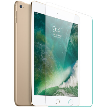 毕亚兹 适用苹果iPad Mini2/3/1钢化膜 迷你高清玻璃保护贴膜 淡化指纹 直边 耐磨防刮花 PM12
