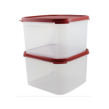 特百惠TupperwareMM方形2号2件套干货储藏保鲜盒2.6L每个