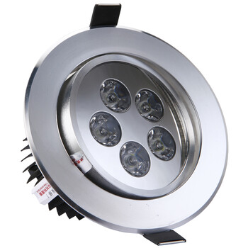 V-POWER LED射灯全套天花灯筒灯一体化 大功率5W背景墙灯高亮款A02-5 暖白光