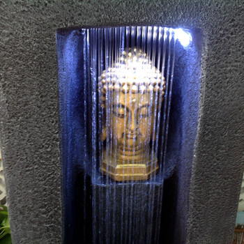 
                                        现代艺术释迦摩尼招财流水喷泉 家居摆件 开业礼品风水佛像 办公室水景装饰品                