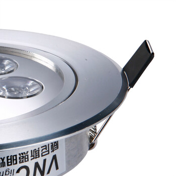 V-POWER LED射灯全套天花灯筒灯一体化 大功率5W背景墙灯高亮款A02-5 暖白光