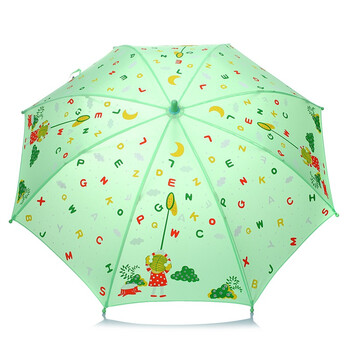 天堂伞 家有宝贝直杆手开儿童晴雨伞13013E水彩绿