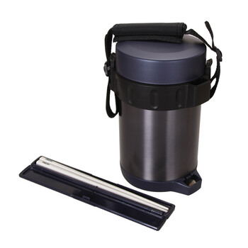 THERMOS/膳魔师 保温饭盒便当盒晚餐日式手提保温桶JBA-2001-NVY 2L