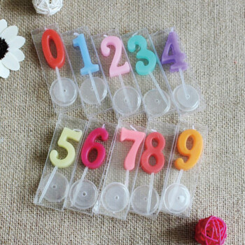 
                                        孩派 生日蜡烛 生日派对用品 周岁 数字蜡烛 数字0-9蜡烛1个 小号数字0                