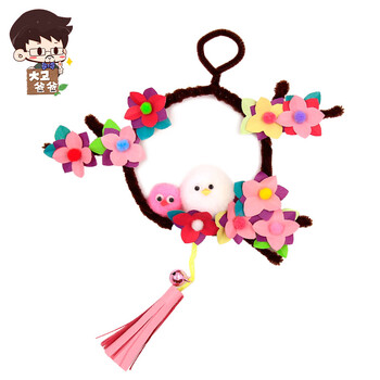 幼儿园布置不织布鞭炮挂饰益智diy手工制作材