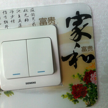 
                                        一品尚居 开关贴 亚克力开关贴 塑料开关贴 田园 韩式 开关套 开关保护 装饰品 千里共婵娟                