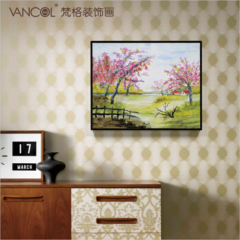 梵格超薄配电箱遮挡推拉电箱画玄关画餐厅壁画墙画电表箱装饰画 C 60X50cm