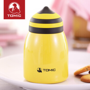 英国特美刻tomic保温杯不锈钢真空水杯男女士杯子 便捷茶杯可爱蜜蜂杯